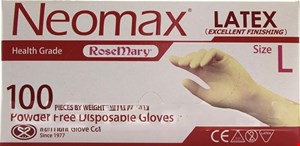 دستکش معاینه لاتکس  Neomax لارج 100 عددی